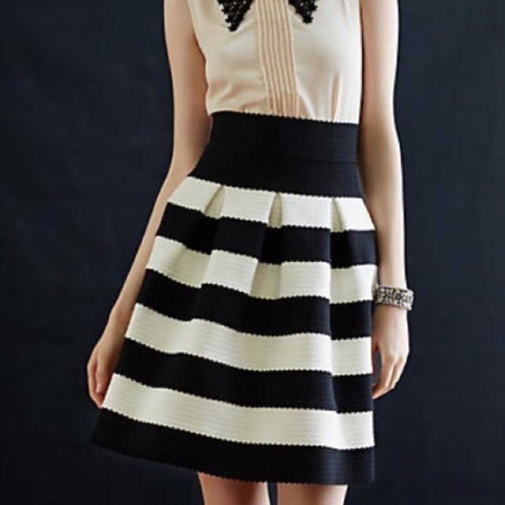 Anthropologie Girls from Savoy Striped Skirt